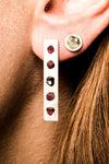 Parts of Four tablet earrings 5 groups, 34mm 1135-1-DA+SPL PPOF5